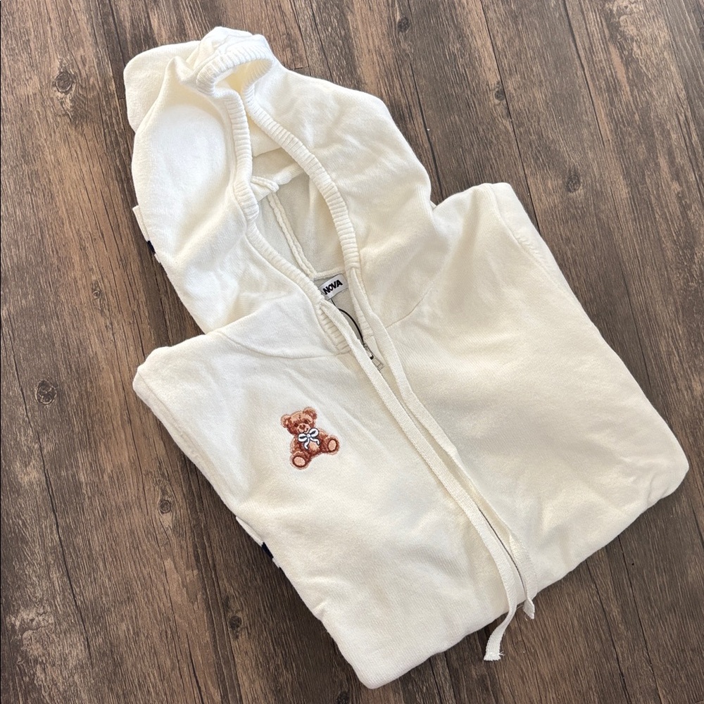 🧸NWT Zip Teddy Hooded Cardigan Sz XL🧸